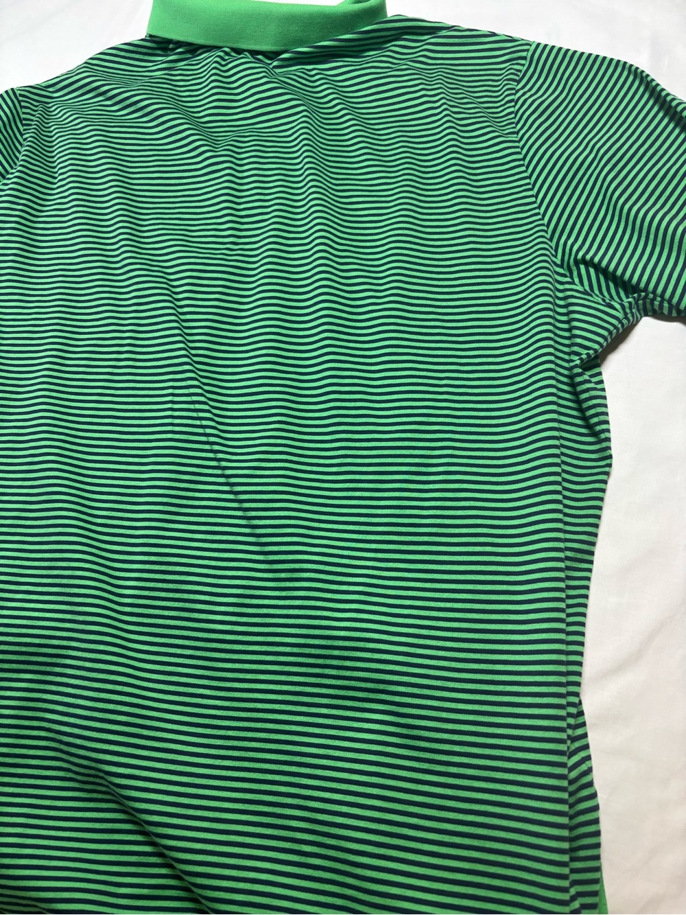 Polo Golf Ralph Lauren Men's XXL Green Navy Striped Polo Shirt Golf Preppy - Picture 14 of 15
